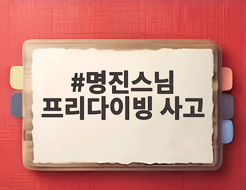 명진스님 프리다이빙 사고로 봉은사 전 주지 스님 제주 바다에서 입적 1 명진스님 프리다이빙 사고