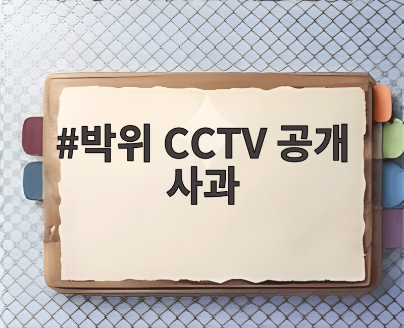 박위 CCTV 공개 사과 논란, 장애인들의 쓴소리까지 이어졌다 1 박위 CCTV 공개 사과
