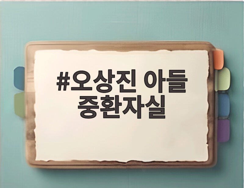 오상진 아들 중환자실 입원 고비, 건강 회복한 근황 1 오상진 아들 중환자실