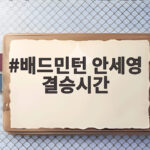 배드민턴 안세영 결승시간