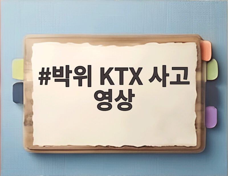 박위 KTX 사고 영상 논란, 왜 삭제하고 사과했는가 1 박위 KTX 사고 영상