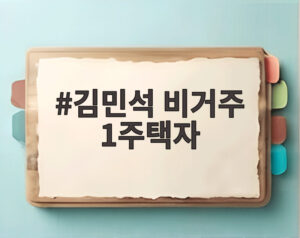 김민석 비거주 1주택자