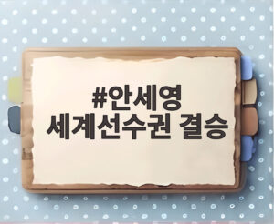 안세영 세계선수권 결승