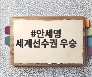 안세영 세계선수권 우승