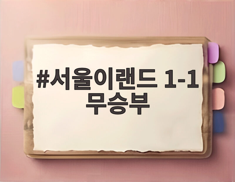 서울이랜드 1-1 무승부