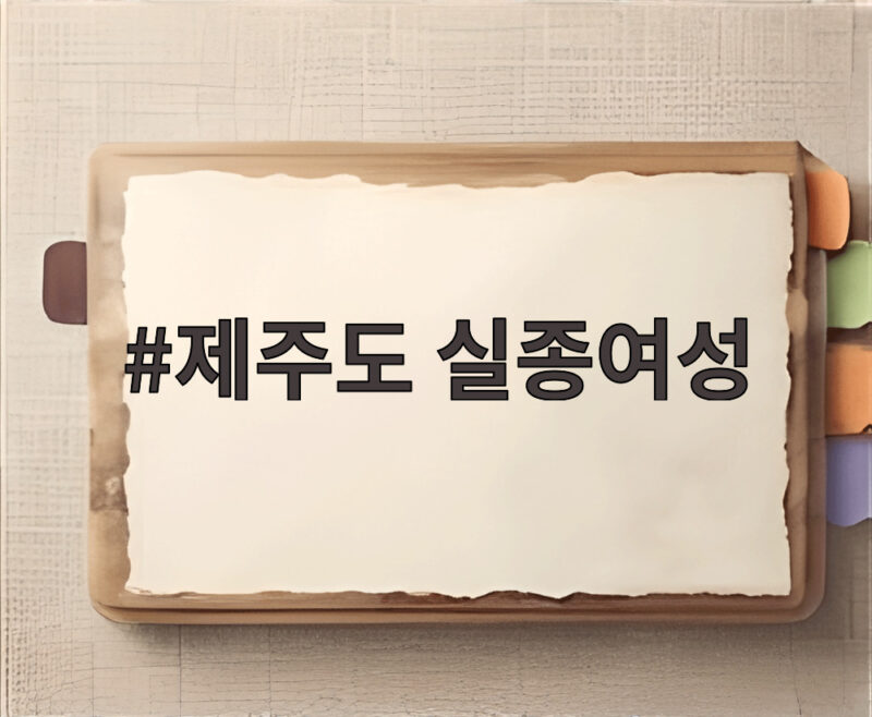 제주도 실종여성, CCTV 118대 영상 전량 삭제... 경찰 부실 수사 논란 1 제주도 실종여성