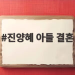 진양혜 아들 결혼 12년 열애 끝에 부모가 된 마음 고백 진양혜 아들 결혼