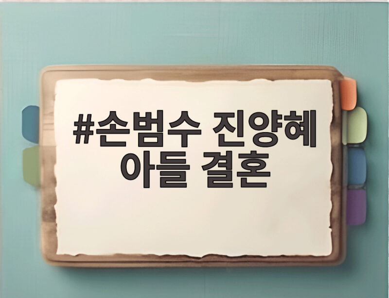 손범수 진양혜 아들 결혼, 12년 열애 끝에 이뤄진 아나운서 부부의 자랑 1 손범수 진양혜 아들 결혼