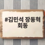 김민석 장동혁 회동
