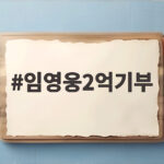 임영웅2억기부 호우 피해 돕는 선행에 모두가 감동한 이유 임영웅2억기부