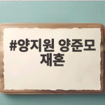 재혼, 양준모 양지원 부부가 된 사연과 두 사람의 현재 근황까지 한눈에 살펴보니? 양지원 양준모 재혼