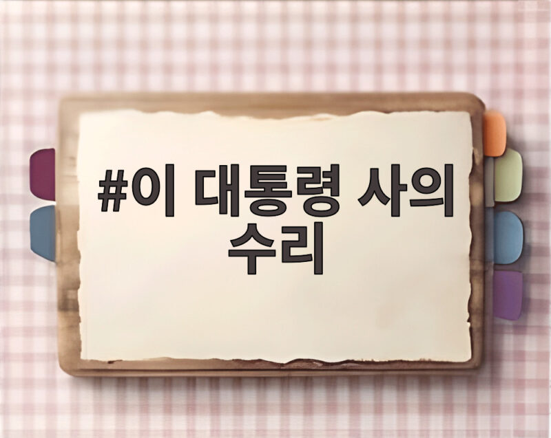 이 대통령 사의 수리