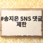 송지은 SNS 댓글 제한 논란 결말 박위 CCTV 사건의 전말 한눈에 보기 송지은 SNS 댓글 제한
