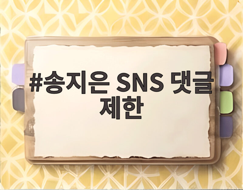 송지은 SNS 댓글 제한 논란 결말 박위 CCTV 사건의 전말 한눈에 보기 1 송지은 SNS 댓글 제한