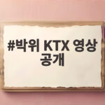박위 KTX 영상 공개