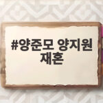 양준모 양지원 재혼