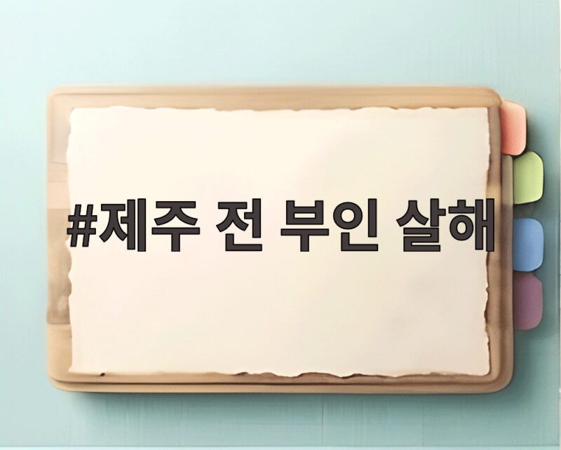 제주 전 부인 살해