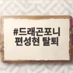 드래곤포니 편성현 탈퇴