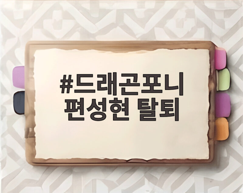 드래곤포니 편성현 탈퇴 베이스의 빈자리를 3인이 어떻게 채울까 1 드래곤포니 편성현 탈퇴