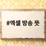 엑셀 방송 뜻