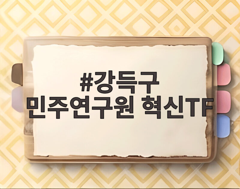 강득구 민주연구원 혁신TF