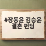 장동윤 김승윤 결혼 펀딩 논란 팬 기만일까 갑론을박 총정리 장동윤 김승윤 결혼 펀딩