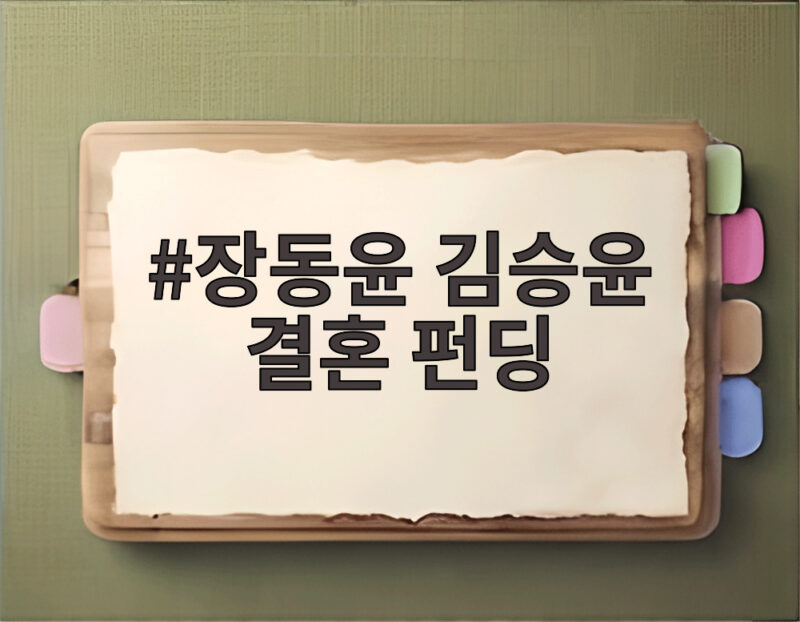 장동윤 김승윤 결혼 펀딩 논란 팬 기만일까 갑론을박 총정리 1 장동윤 김승윤 결혼 펀딩