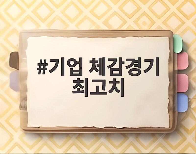 기업 체감경기 최고치 경신에 따른 우리 경제 전망 살펴보기 1 기업 체감경기 최고치