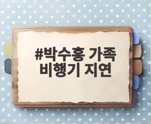 박수홍 가족 비행기 지연