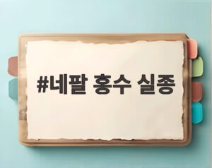 네팔 홍수 실종