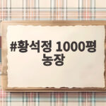 황석정 1000평 농장에서 무덤 발견과 관 아래 관까지 확인한 사연 황석정 1000평 농장