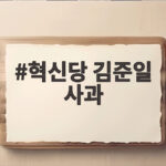 혁신당 김준일 사과