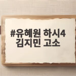 유혜원 하시4 김지민 고소, 허위사실 유포에 법적 대응 나서 유혜원 하시4 김지민 고소