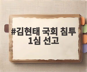 김현태 국회 침투 1심 선고