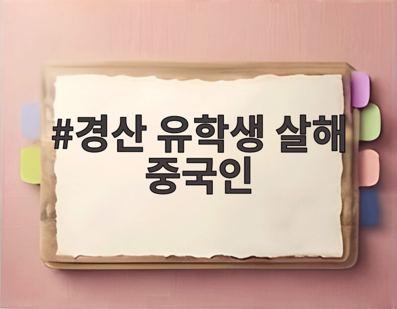 경산 유학생 살해 중국인, 실종 신고한 30대 남성의 정체는? 여장까지 한 범행의 전말 1 경산 유학생 살해 중국인