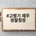 고평기 제주 경찰청장