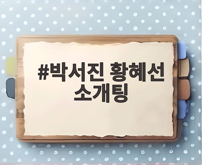 박서진 황혜선 소개팅