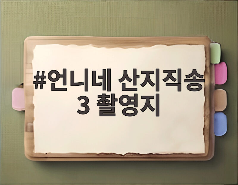 언니네 산지직송 3 촬영지