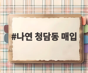 나연 청담동 매입