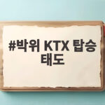 박위 KTX 탑승 태도