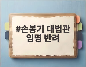 손봉기 대법관 임명 반려