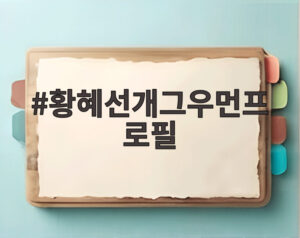 황혜선개그우먼프로필