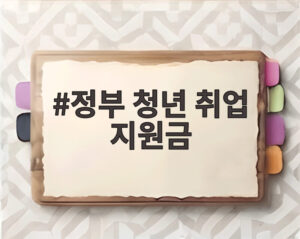 정부 청년 취업 지원금