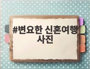변요한 신혼여행 사진