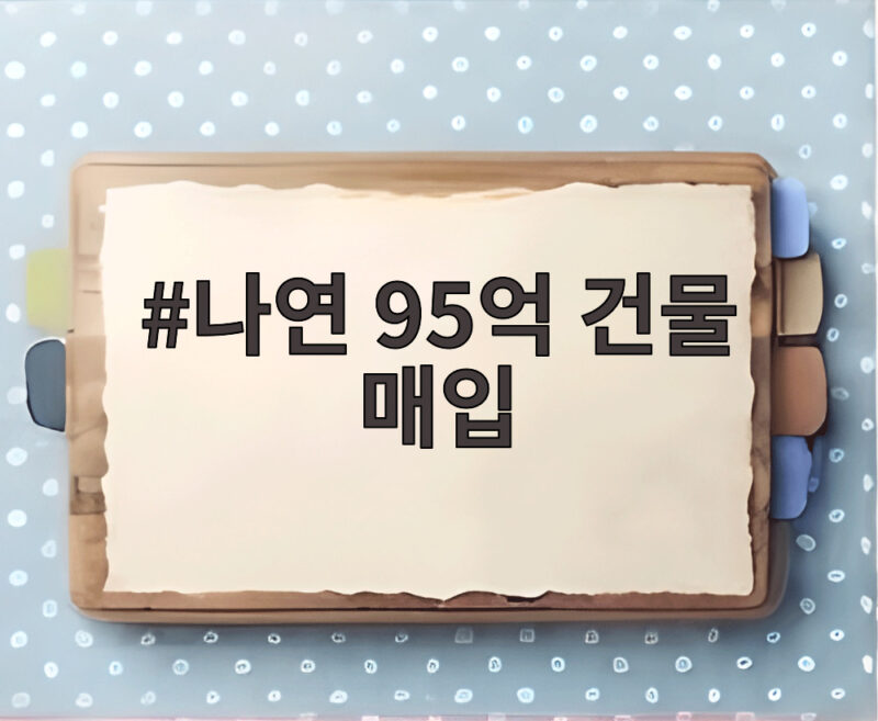 나연 95억 건물 매입