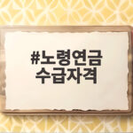 노령연금 수급자격