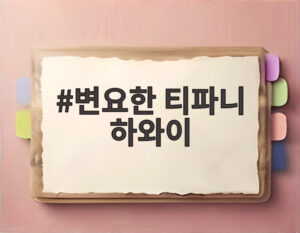 변요한 티파니 하와이