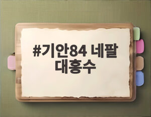 기안84 네팔 대홍수