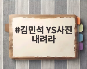 김민석 YS사진 내려라