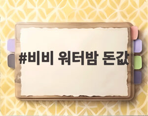 비비 워터밤 돈값